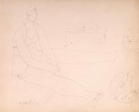 Milton Avery STELLA RESTING Drawing - Sold for $3,328 on 11-15-2025 (Lot 259).jpg